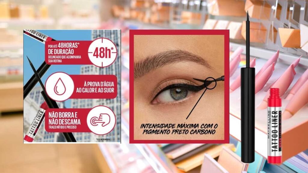 Delineador Líquido Tattoo Liner Até 48h Maybelline NY
